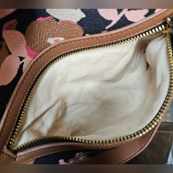 SPARTINA 449 Floral Linen and Leather shoulder bag - Picture 5 of 16